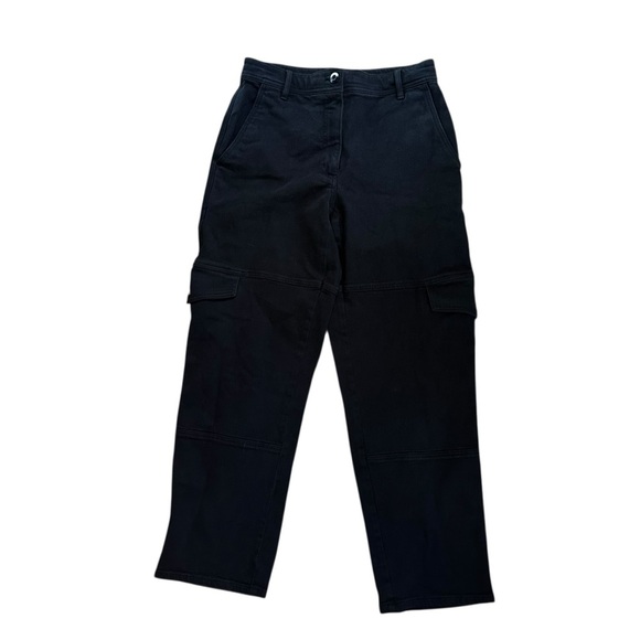 Aritzia Wilfred Free Women's Mid Rise Twill Cargo Pants Black Sz 4 - Picture 3 of 10